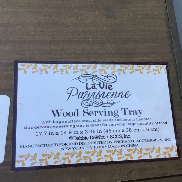 Wood serving tray - Picture 6 of 8